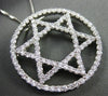 ESTATE EXTRA LARGE 2.68CT DIAMOND 14KT WHITE GOLD STAR OF DAVID PENDANT #ELV15