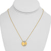 .33CT DIAMOND 14KT YELLOW GOLD CLASSIC CIRCULAR PAVE ADJUSTABLE FLOATING PENDANT