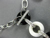ESTATE .11CT DIAMOND ONYX & WHITE AGATE 18K WHITE GOLD 3D CIRCLE OF LIFE PENDANT