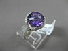 ESTATE 3.96CTW DIAMOND & AAA EXTRA FACET AMETHYST 14KT WHITE GOLD FILIGREE RING
