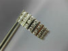 ESTATE 1.55CT DIAMOND 14KT WHITE GOLD 3D 3 ROW CHANNEL HANGING EARRINGS #1122