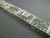 ANTIQUE WIDE & LONG .15CT DIAMOND 14K WHITE GOLD FILIGREE TENNIS BRACELET #26025