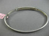 ESTATE 1.15CT DIAMOND 14KT WHITE GOLD 3D CLASSIC MULTI ROW PAVE BANGLE BRACELET