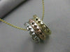 ESTATE 14KT WHITE & YELLOW & ROSE GOLD  ROUND FILIGREE PENDANT & CHAIN #21381