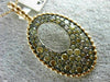 ESTATE LARGE 1.82CT MULTI COLOR DIAMOND 18KT ROSE & BLACK GOLD FLOATING PENDANT