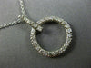 ESTATE WIDE .51CT DIAMOND 14KT WHITE GOLD CIRCLE OF LIFE FLOATING PENDANT CHAIN