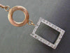 ESTATE LARGE .46CT DIAMOND 14KT WHITE & ROSE GOLD MATTE & SHINY HANGING EARRINGS