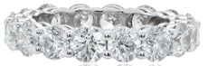 3.75CT DIAMOND 18KT WHITE GOLD 3D SHARED PRONG ETERNITY WEDDING ANNIVERSARY RING