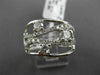 ESTATE WIDE .81CT ROUND DIAMOND 18KT WHITE GOLD 3D MULTI ROW ETOILE WAVE RING
