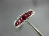 1.16CT DIAMOND & AAA RUBY 18KT WHITE GOLD 3D ROUND GRADUATING ANNIVERSARY RING