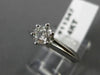 ESTATE WIDE .50CT ROUND DIAMOND 18K WHITE GOLD SOLITAIRE ENGAGEMENT RING #11347