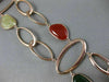 ESTATE 14KT ROSE GOLD 3D 2 ROW LINK MULTI COLOR QUARTZ BY THE YARD FUN BRACELET