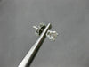 ESTATE .60CT DIAMOND 14KT WHITE GOLD 3D CLASSIC FOUR PRONG STUD EARRINGS #22074