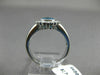 ESTATE WIDE 1.27CT DIAMOND & AAA BLUE TOPAZ 14KT WHITE GOLD HALO ENGAGEMENT RING