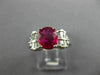 ESTATE 1.87CT DIAMOND & AAA RUBY 14KT WHITE GOLD ENGAGEMENT RING #26447