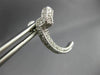 ANTIQUE .72 CTW HANGING 3D MOON SHAPE 14KT WHITE GOLD EARRINGS STUNNING!! #21750