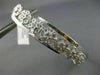 ESTATE .20CT DIAMOND 14K WHITE GOLD CLASSIC MULTI CLUSTER FLOWER BANGLE BRACELET