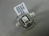 ESTATE WIDE .75CT DIAMOND 14KT WHITE GOLD EMERALD CUT SEMI MOUNT ENGAEGMENT RING