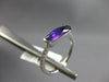 ESTATE 1.31CT DIAMOND & AAA AMETHYST 14KT WHITE GOLD 3D CLASSIC BAR RING