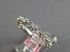 .24CT DIAMOND 14KT WHITE GOLD 3D 7 STONE FILIGREE MATTE & SHINY ANNIVERSARY RING