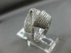 ESTATE LARGE 2.83CT DIAMOND 18KT WHITE GOLD 3D ZIG ZAG MICRO PAVE COCKTAIL RING