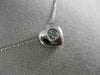 ESTATE .23CT DIAMOND 14KT WHITE GOLD 3D CLASSIC SOLITAIRE HEART PENDANT #5189