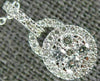 ESTATE .35CT DIAMOND 18KT WHITE GOLD 3D ROUND CLUSTER HALO FLOATING PENDANT