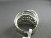 ESTATE LARGE 1.12CT DIAMOND 18KT WHITE GOLD MULTI ROW CRISS CROSS OPEN FUN RING