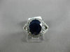 ESTATE 3.33CT DIAMOND & AAA SAPPHIRE 14KT GOLD 3D OVAL FILIGREE ENGAGEMENT RING