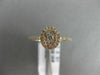 ESTATE .31CT DIAMOND 14K ROSE GOLD CLUSTER OVAL HALO SEMI ETERNITY PROMISE RING