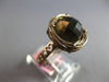 ESTATE 5.0CT AAA SMOKY TOPAZ 14KT ROSE GOLD 3D SOLITAIRE FILIGREE FUN RING