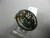 ESTATE 1.28CT WHITE & BLACK DIAMOND & AAA MULTI SAPPHIRE 18K GOLD LOVE KNOT RING