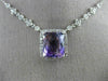 LARGE 7.10CT DIAMOND & AAA AMETHYST 14K WHITE GOLD FILIGREE BY THE YARD NECKLACE