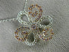 ESTATE 1.18CT WHITE & PINK DIAMOND 18KT WHITE & ROSE GOLD 3D FLOWER PENDANT