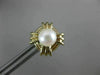 ESTATE AAA SOUTH SEA PEARL 14KT YELLOW GOLD 3D ROUND SQUARE STUD EARRINGS #26241