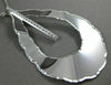 ESTATE LARGE .26CT DIAMOND 14KT WHITE GOLD 3D TEAR DROP HANDCRAFTED LOVE PENDANT