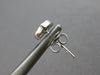 ESTATE SMALL .10CT DIAMOND 14KT WHITE GOLD CLASSIC OPEN HEART LOVE STUD EARRINGS