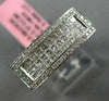 ESTATE 1.06CT DIAMOND 18KT WHITE GOLD 3D RECTANGULAR MULTI ROW ANNIVERSARY RING