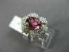 LARGE 1.89CT DIAMOND & AAA OVAL PINK TOURMALINE 14KT WHITE GOLD ENGAGEMENT RING