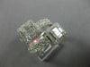 ESTATE LARGE 1.20CT DIAMOND 18KT WHITE GOLD 3D CLUSTER CRISS CROSS LOVE RING