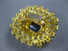 ANTIQUE EXTRA LARGE 15.16CT DIAMOND & SAPPHIRE 18KT YELLOW GOLD CLIP ON EARRINGS