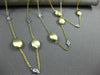 ESTATE LONG 1.20CT DIAMOND 14K WHITE & YELLOW GOLD OVAL BY THE YARD FUN NECKLACE