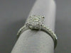 ESTATE WIDE .32CT DIAMOND 18KT WHITE GOLD CLUSTER ROUND PROMISE ENGAGEMENT RING