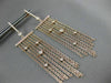 ESTATE LARGE .80CT DIAMOND 14KT ROSE GOLD BY THE YARD MULTI ROW HANGING EARRINGS