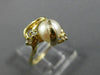 ESTATE .07CT DIAMOND & AAA SOUTH SEA PEARL 14K YELLOW GOLD 3D BIRD NEST FUN RING