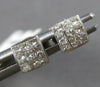 ESTATE .25CT DIAMOND 14KT WHITE GOLD 3D PRINCESS INVISIBLE SQUARE STUD EARRINGS