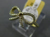 ESTATE WIDE .25CT ROUND DIAMOND 14KT YELLOW GOLD 3D OPEN BOWTIE FUN LOVE RING