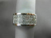 ESTATE WIDE 1.96CT PRINCESS DIAMOND 14K WHITE GOLD 3D INVISIBLE ANNIVERSARY RING