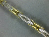 ESTATE LONG 1.0CT DIAMOND 14K WHITE & YELLOW GOLD 3D CLASSIC BOW TENNIS BRACELET