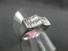 ESTATE WIDE .87CT DIAMOND 18KT WHITE GOLD 3D TWO ROW MILGRAIN ANNIVERSARY RING